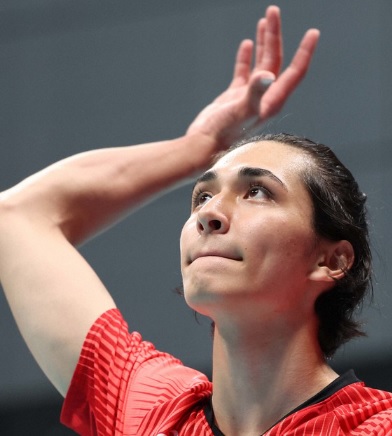 気合十分の高橋慶帆