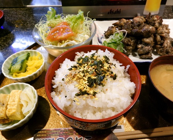 地鶏真っ黒焼き定食